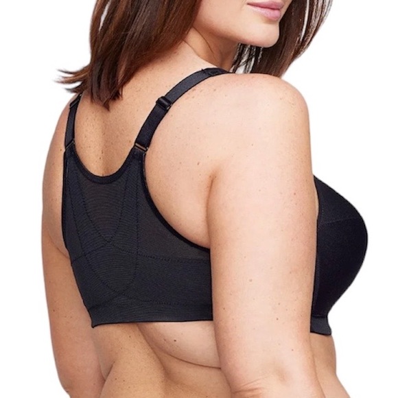 - Glamorise 48D/50D Posture Back Front Closure Black Bra! NEW! - Picture 5 of 16